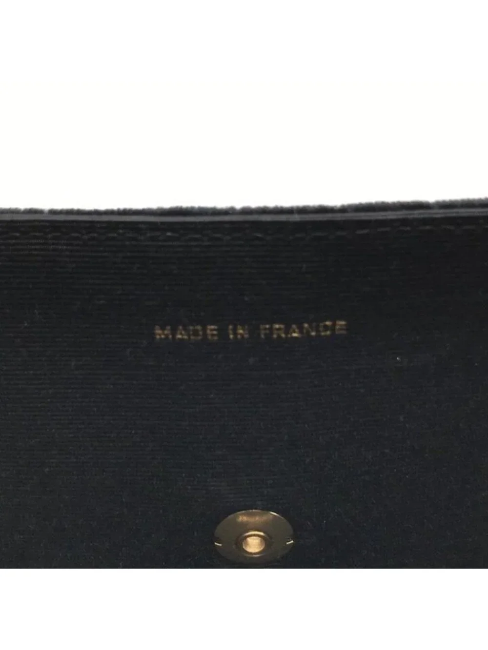 Chanel CC Logo Velour Velvet Mademoiselle Chain Shoulder Bag Black